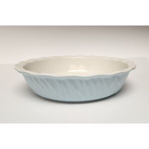 KOOV Ceramic Pie Pan 10" Pie Plate Pie Dish for Dessert Kitchen Round Sky